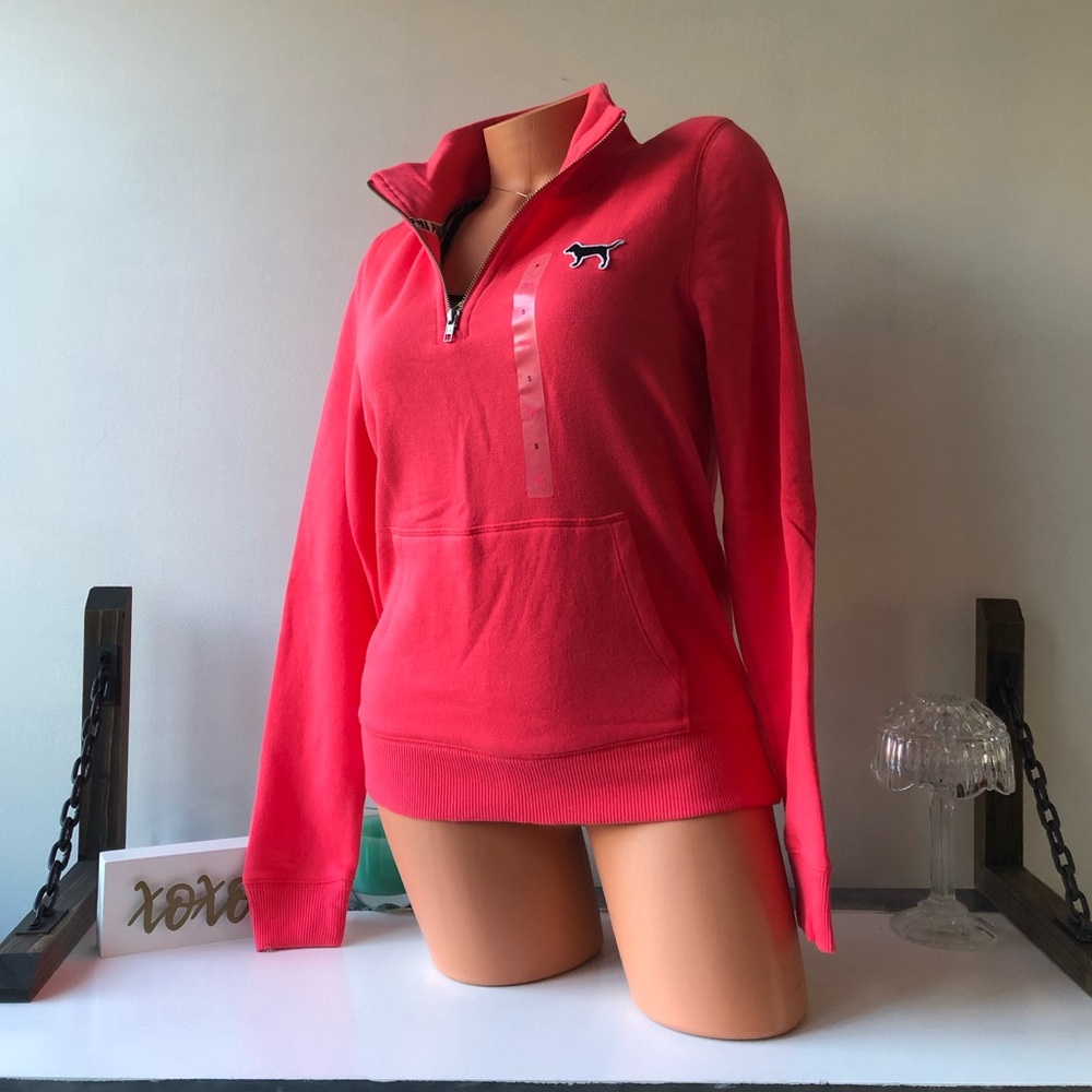 🅟🅘🅝🅚 Quarter Zip pull over Sweatshirt - Picture 2 of 4